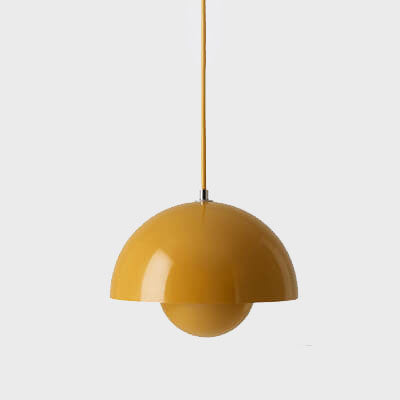 Warm Light Pendant Lamp with Elegant Hemispherical Design