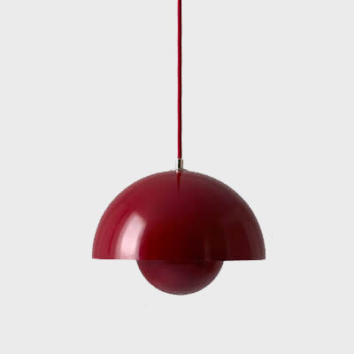 Warm Light Pendant Lamp with Elegant Hemispherical Design