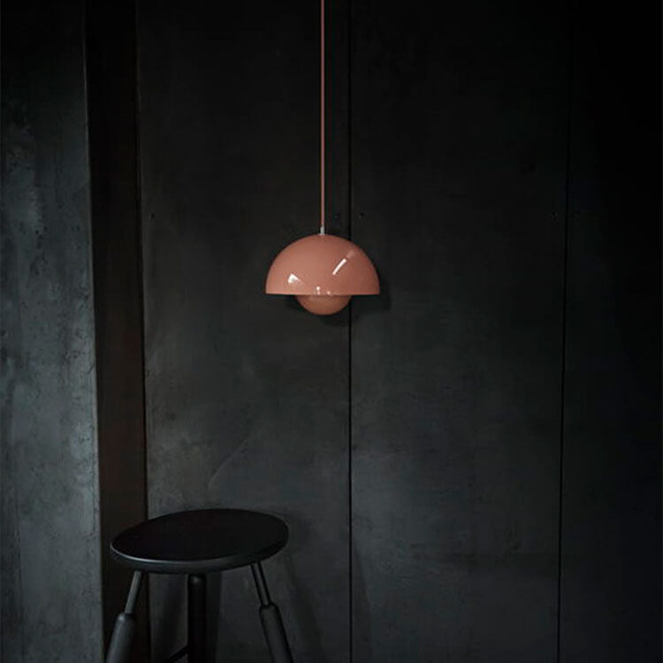 Warm Light Pendant Lamp with Elegant Hemispherical Design