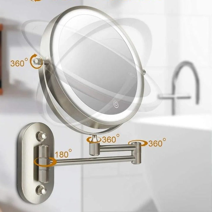 Rechargeable LED Makeup Mirror with 5X Magnification
