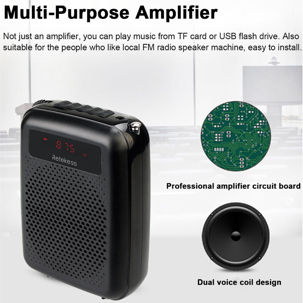 Portable Voice Amplifier with Music Playback and Recording for Teaching and Meetings