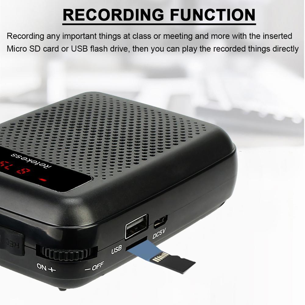 Portable Voice Amplifier with Music Playback and Recording for Teaching and Meetings