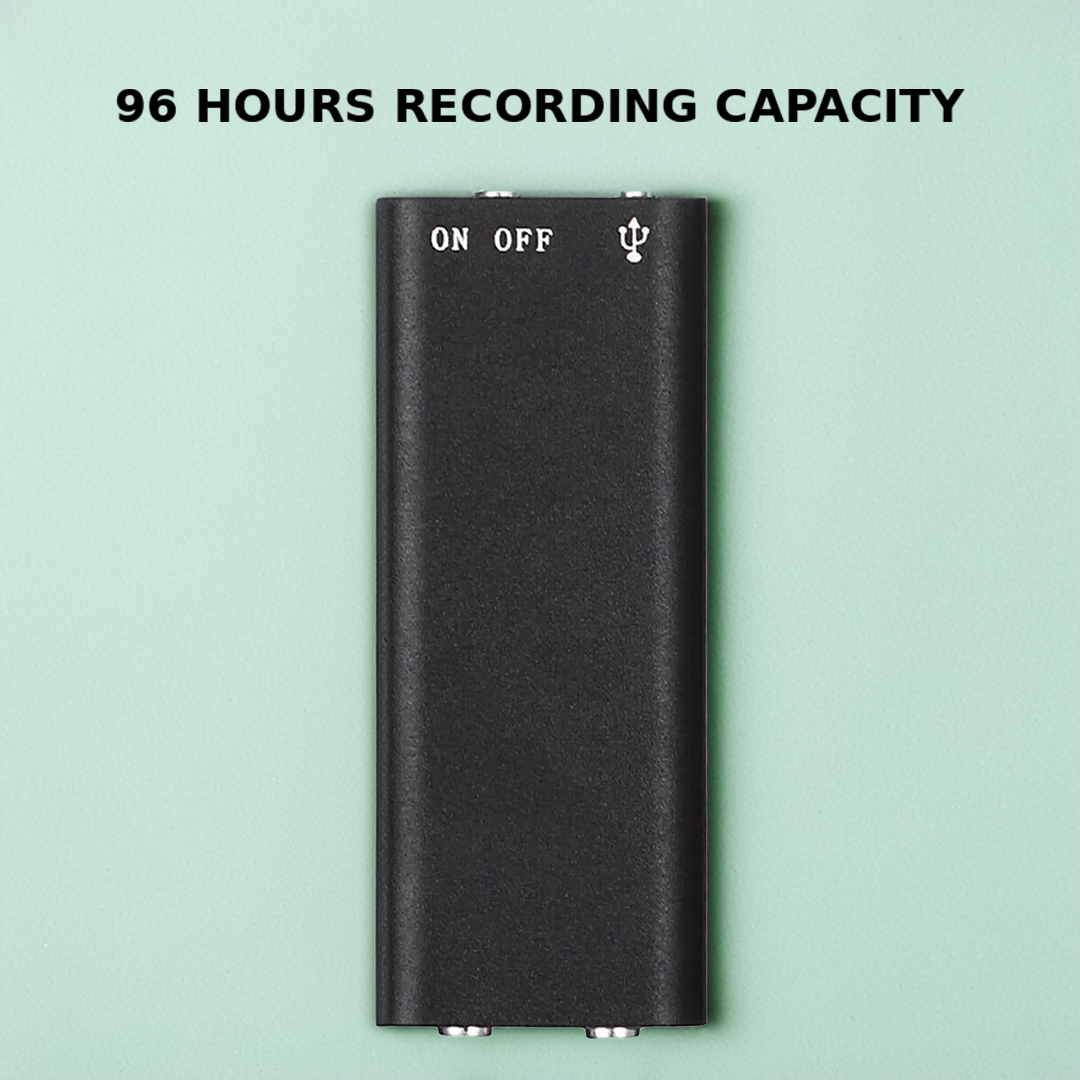 Voice-Activated Mini Dictaphone with 96-Hour Battery