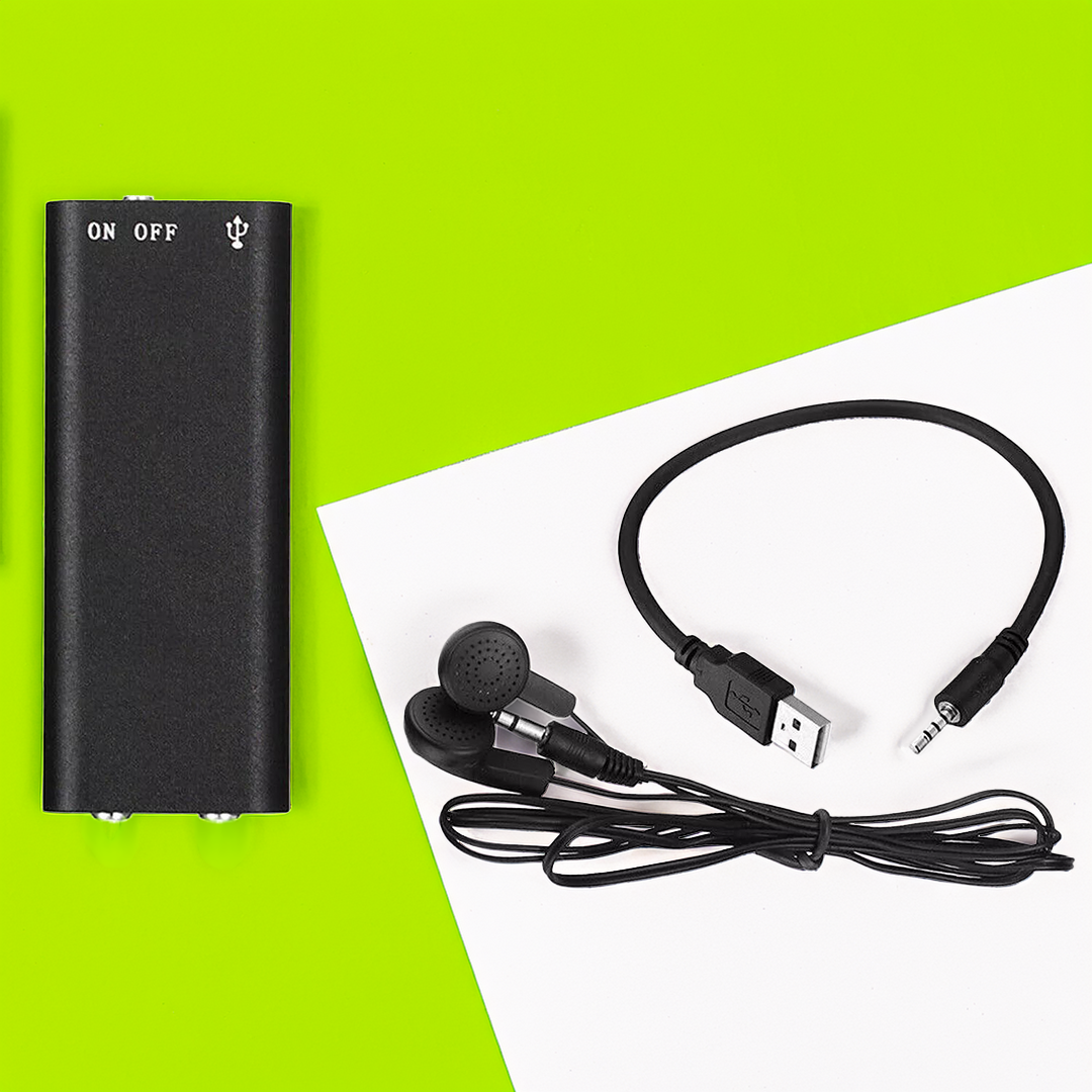 Voice-Activated Mini Dictaphone with 96-Hour Battery