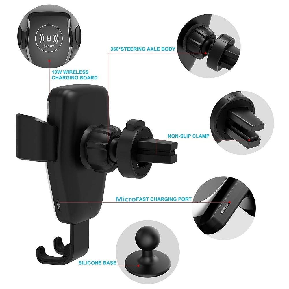 Wireless Car Charger with Fast Charging and Adjustable Mounting