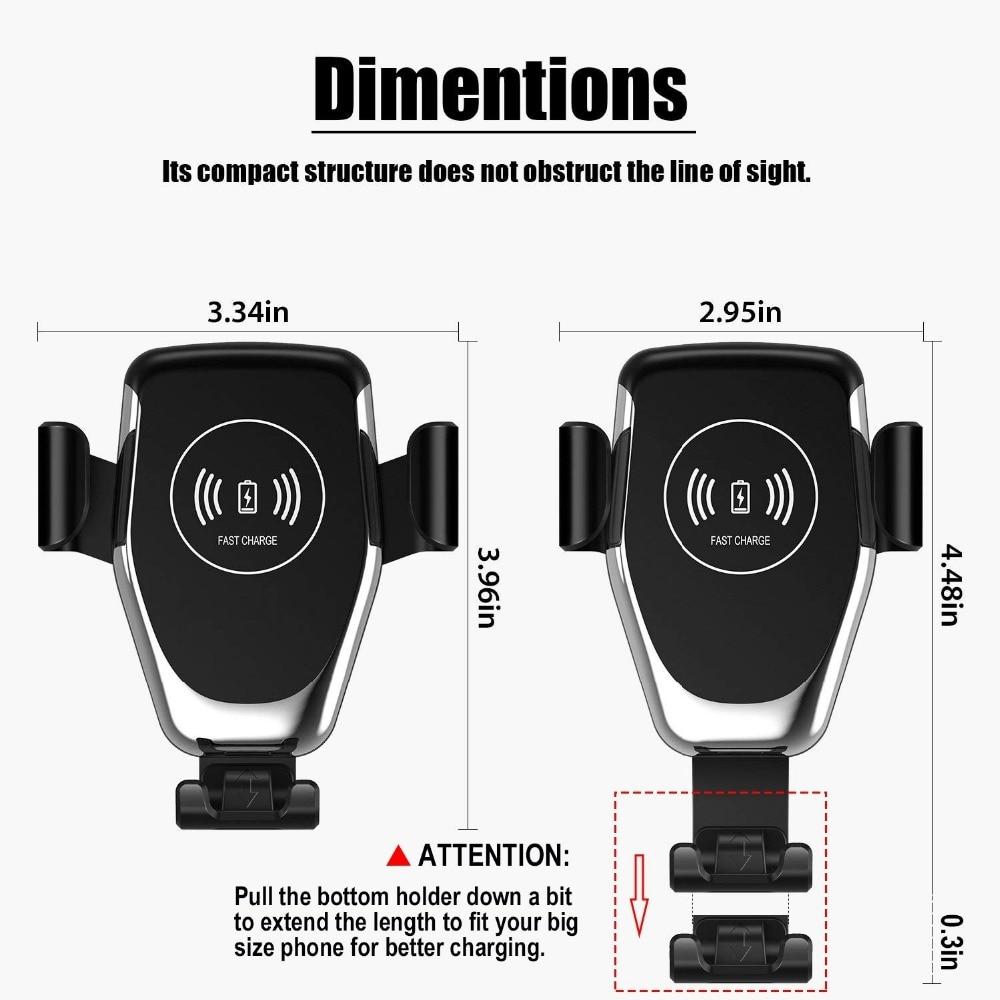 Wireless Car Charger with Fast Charging and Adjustable Mounting