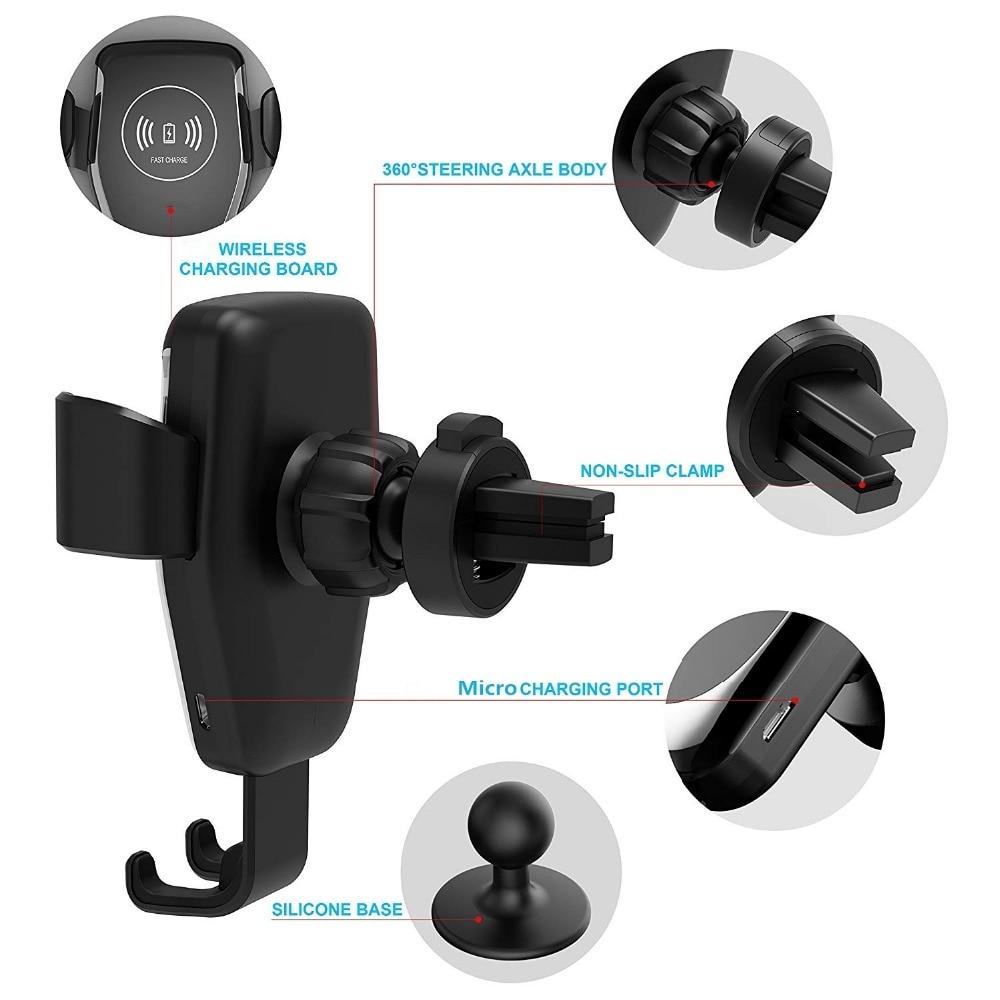 Wireless Car Charger with Fast Charging and Adjustable Mounting