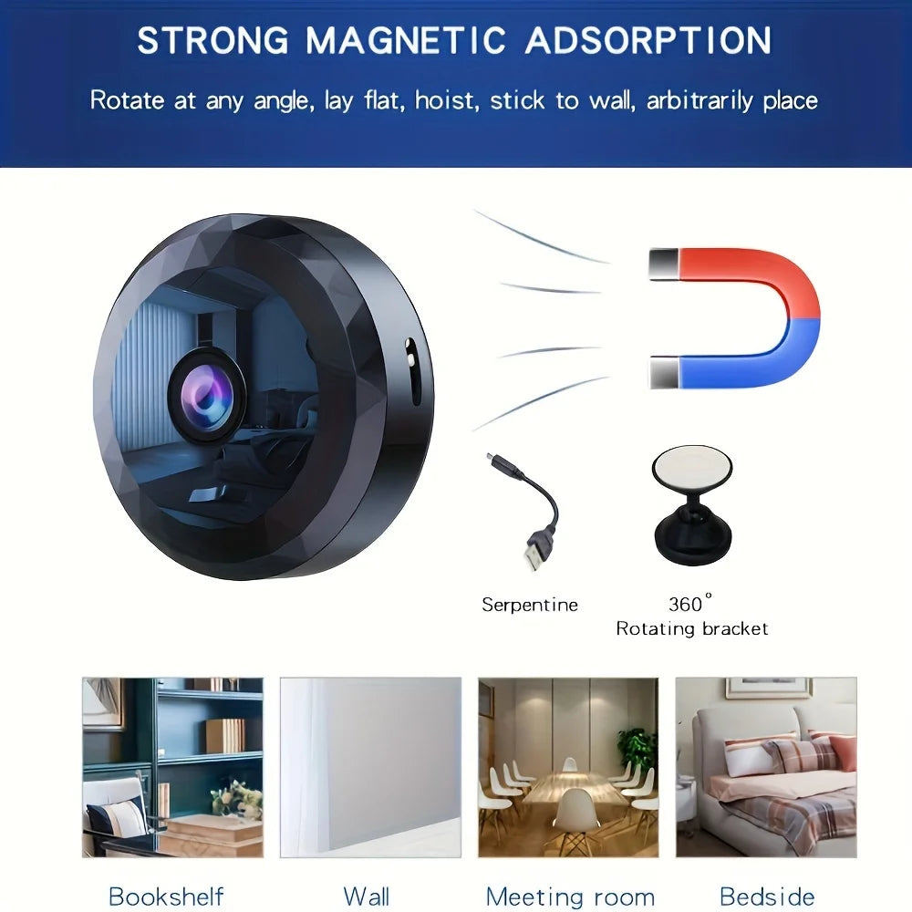 Wireless Mini Security Camera with Night Vision and App Control