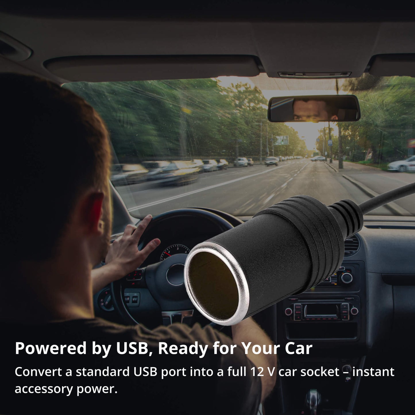 USB to 12V Car Adapter for Dashcams and Accessories