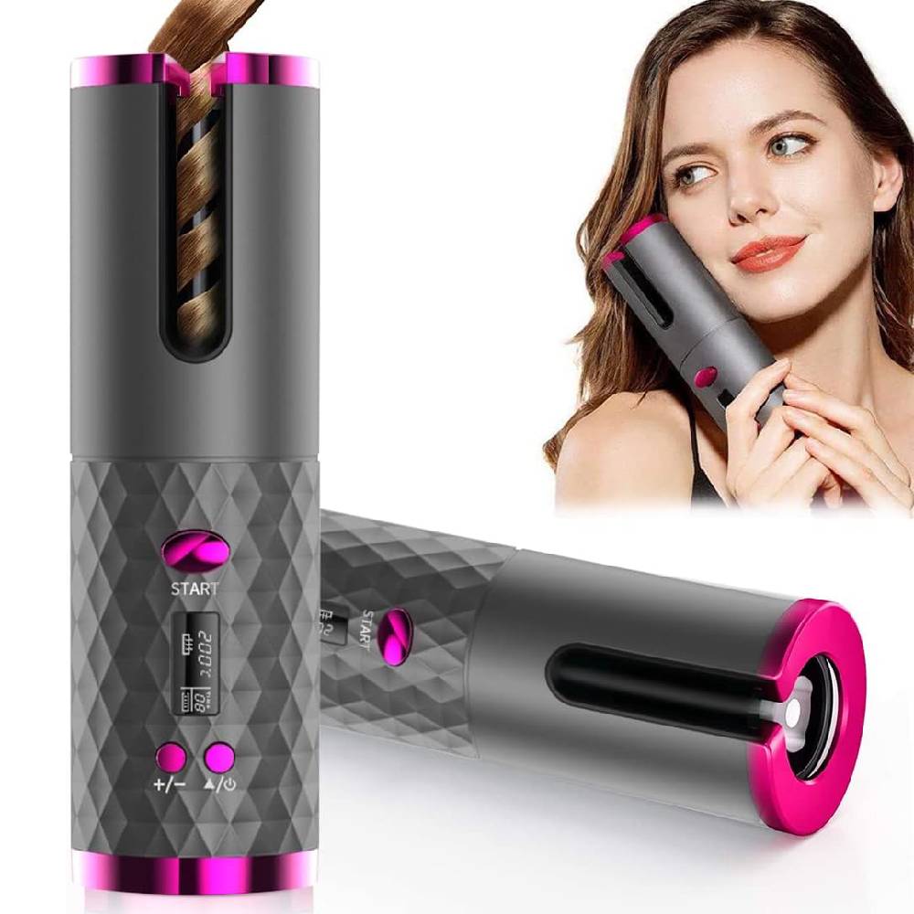 Cordless Automatic Curling Iron with Tourmaline Ceramic Barrel