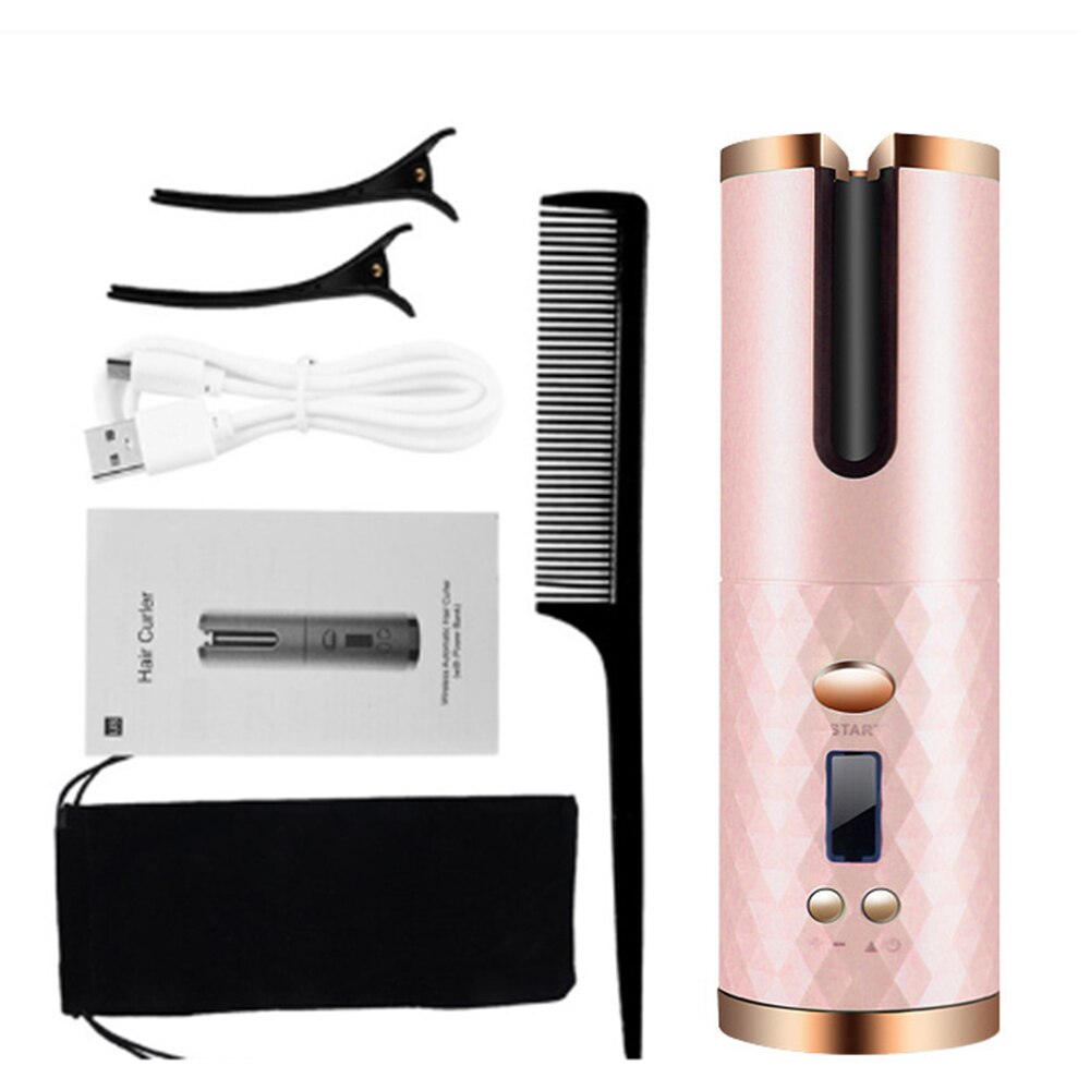 Cordless Automatic Curling Iron with Tourmaline Ceramic Barrel