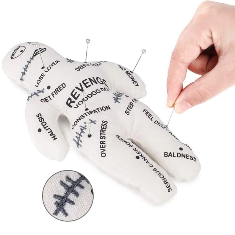 Voodoo Doll Plush Decoration with Needles