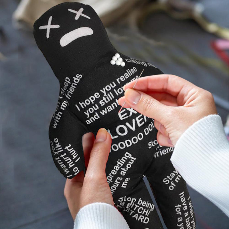 Voodoo Doll Plush Decoration with Needles