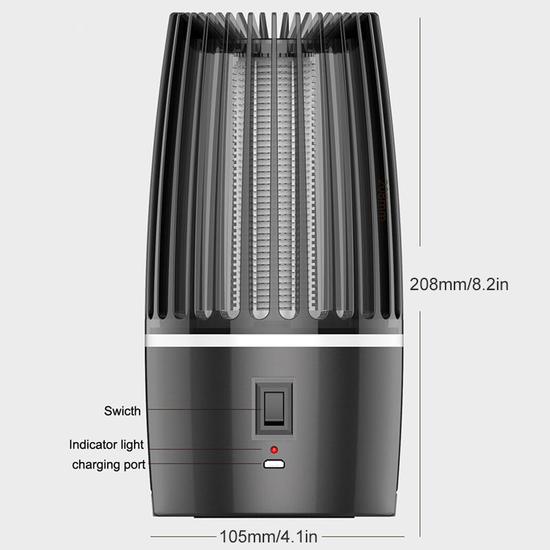 Rechargeable 2-in-1 Mosquito Catcher with LED Light