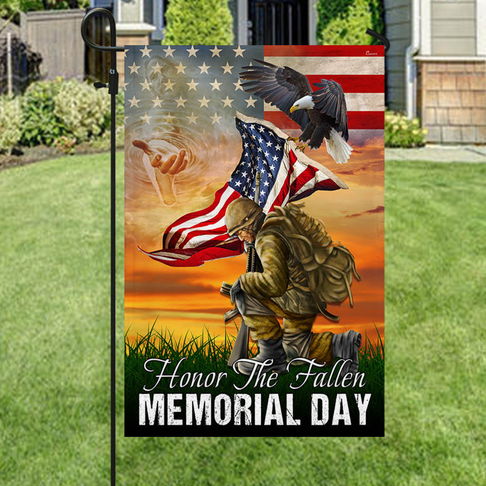 Double-Sided Memorial Day Veteran Flag