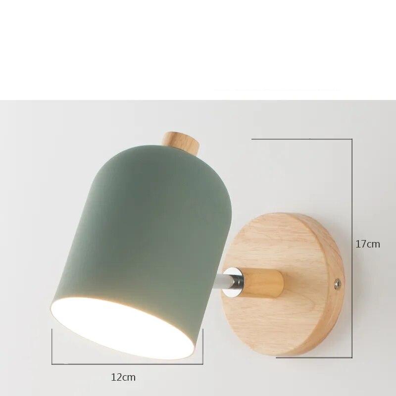 Scandinavian Wood Wall Light with LED Bulb