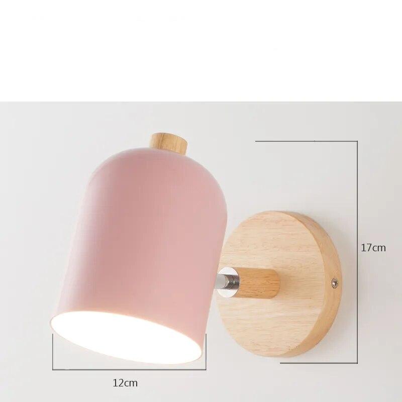 Scandinavian Wood Wall Light with LED Bulb