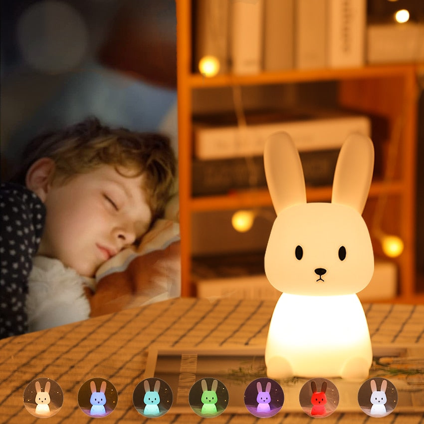 Cute LED Animal Night Light with 7 Color Options and Timer