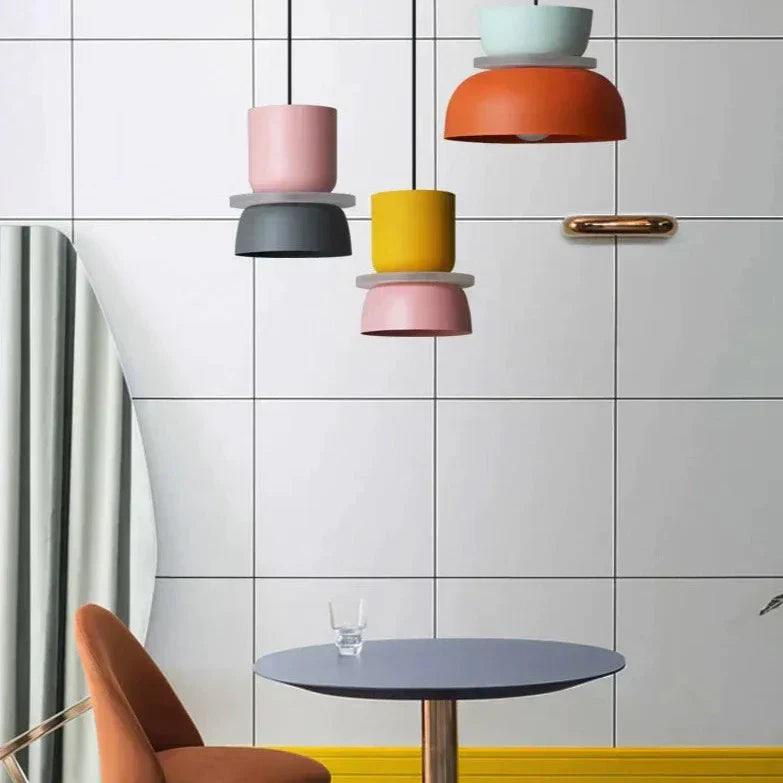 Scandinavian Macaron Pendant Lamp - Multicolored Nordic Design