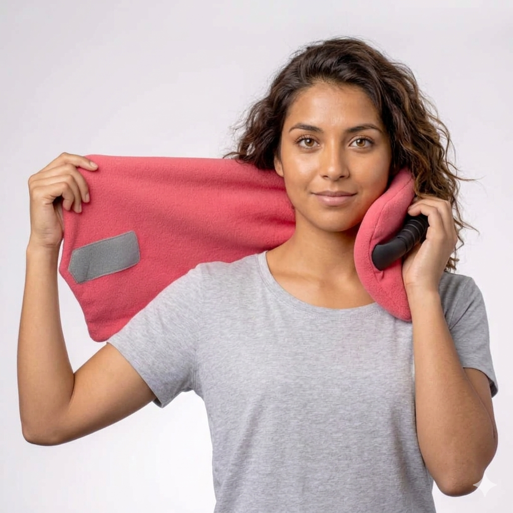 Wrap-Around Travel Neck Pillow for Upright Support