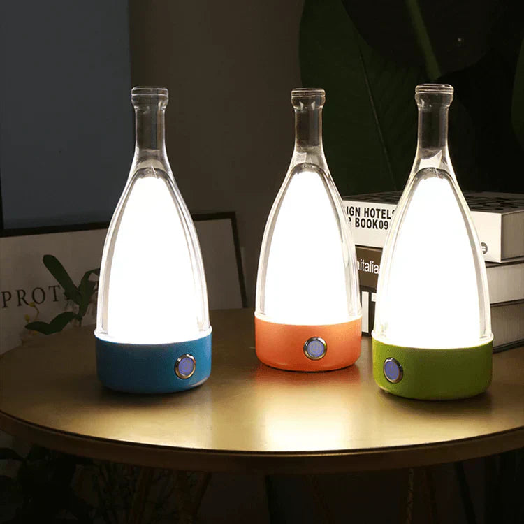 Wine Bottle Shaped USB Rechargeable Table Lamp