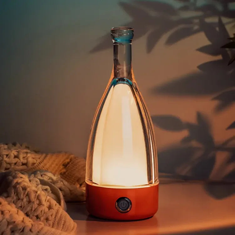 Wine Bottle Shaped USB Rechargeable Table Lamp