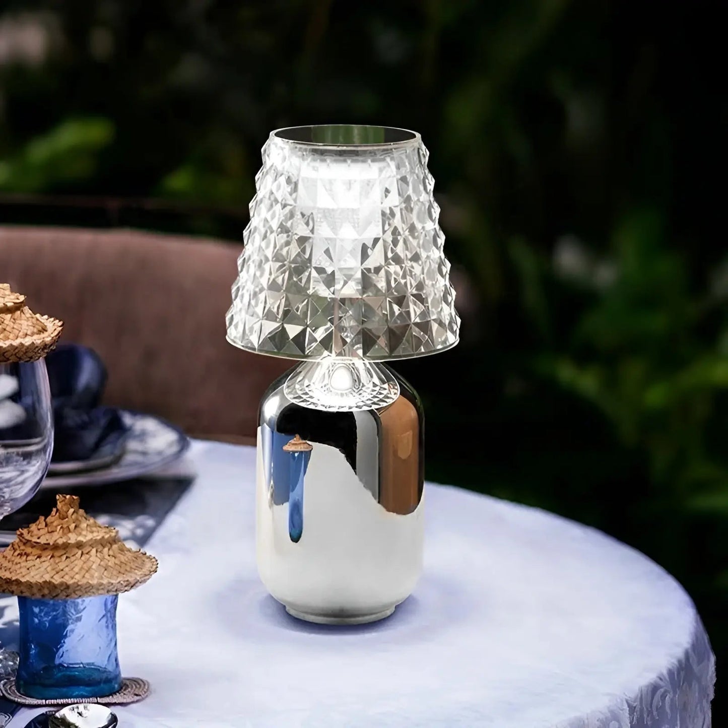 Wireless Gold LED Table Lamp - Modern Rechargeable Design