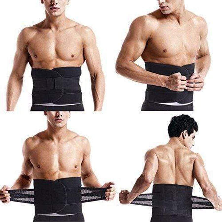 Men's Waist Trainer Slimming Sweat Belt for Fat Loss and Back Support
