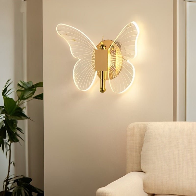 Butterfly LED Wall Light with 3 Light Modes - Energy Efficient and Elegant