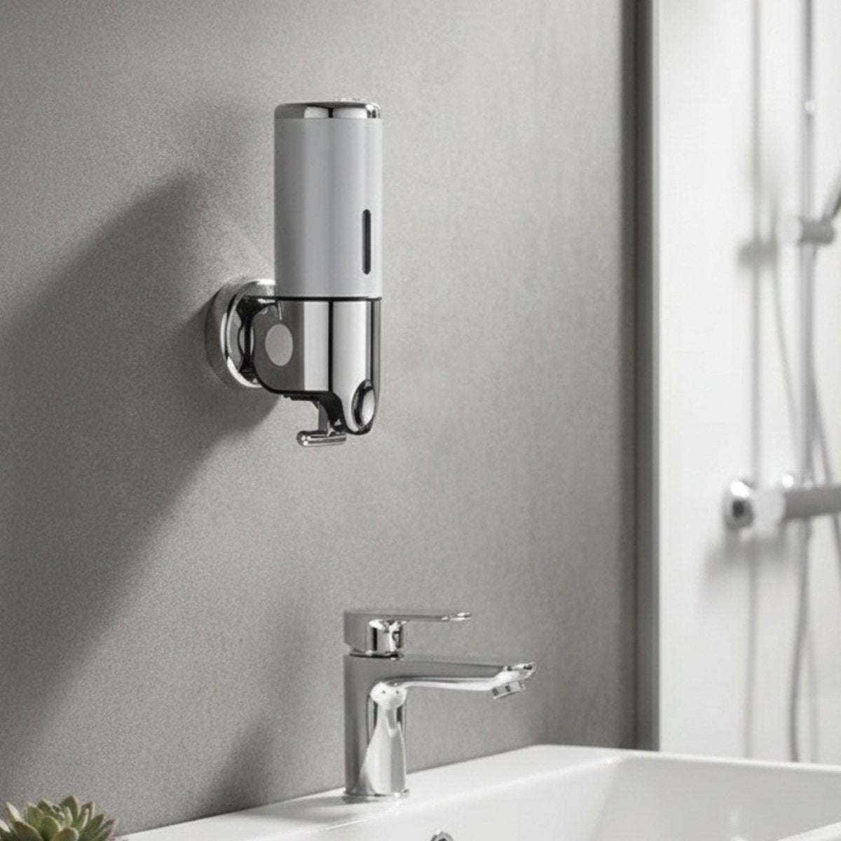 Wall-Mounted Stainless Steel Soap Dispenser with Gentle Pump