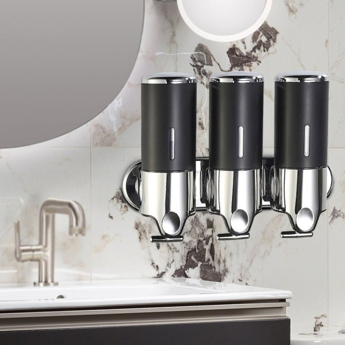 Wall-Mounted Stainless Steel Soap Dispenser with Gentle Pump