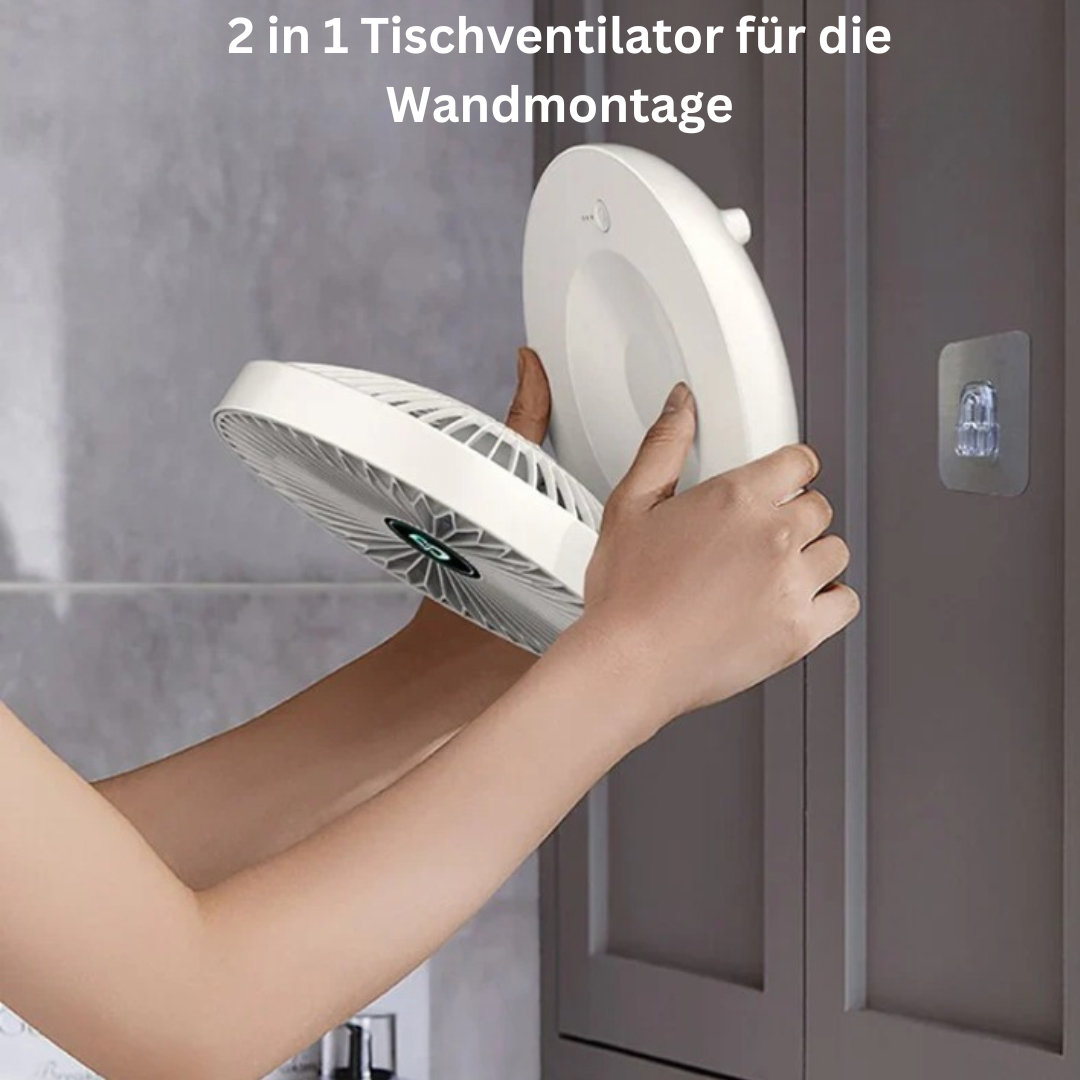 Portable Foldable Wall Fan with Humidifier and Three Speed Settings