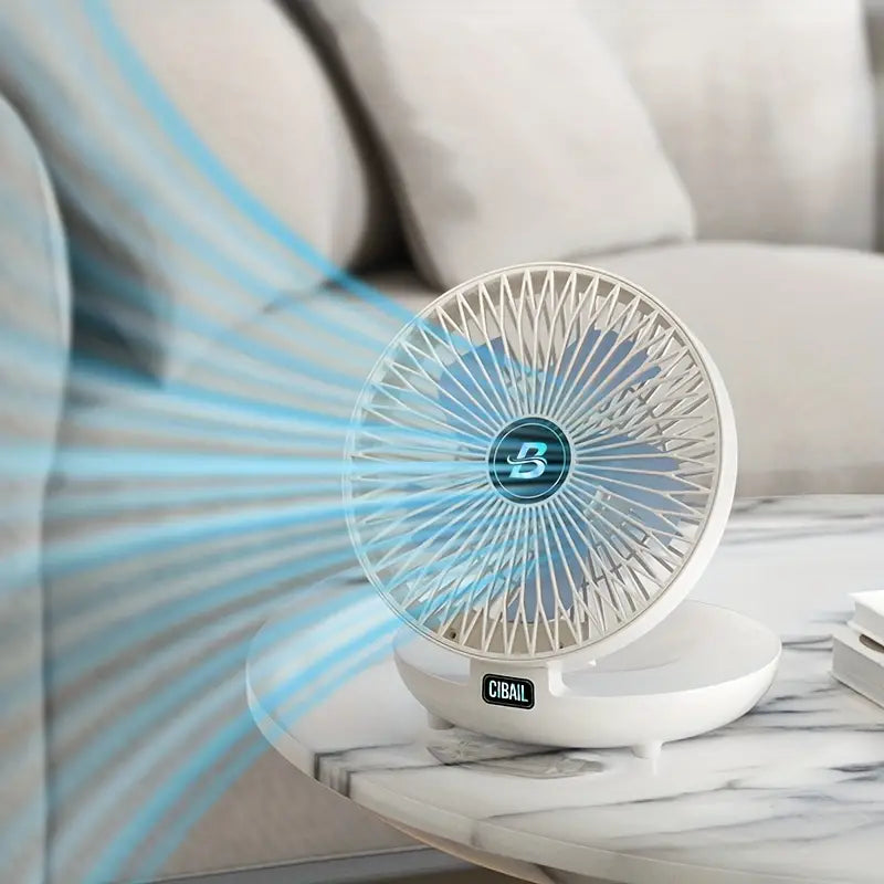 Portable Foldable Wall Fan with Humidifier and Three Speed Settings