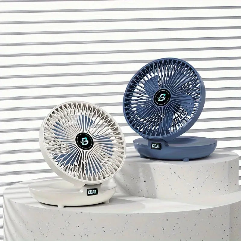 Portable Foldable Wall Fan with Humidifier and Three Speed Settings
