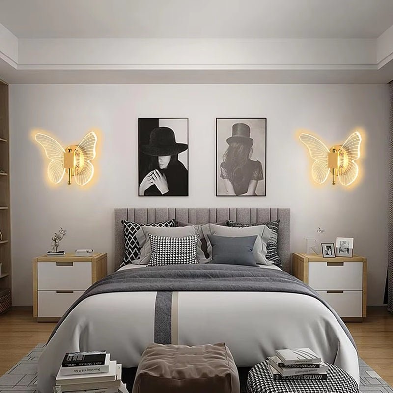 Butterfly LED Wall Light with 3 Adjustable Light Modes