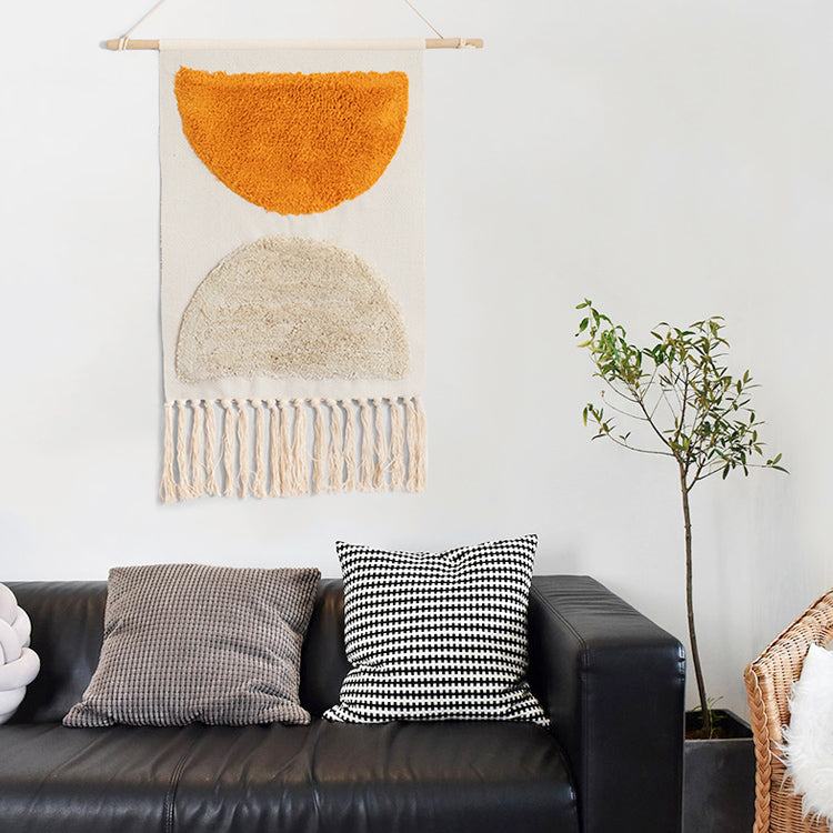 Geometric Macrame Tassel Wall Tapestry