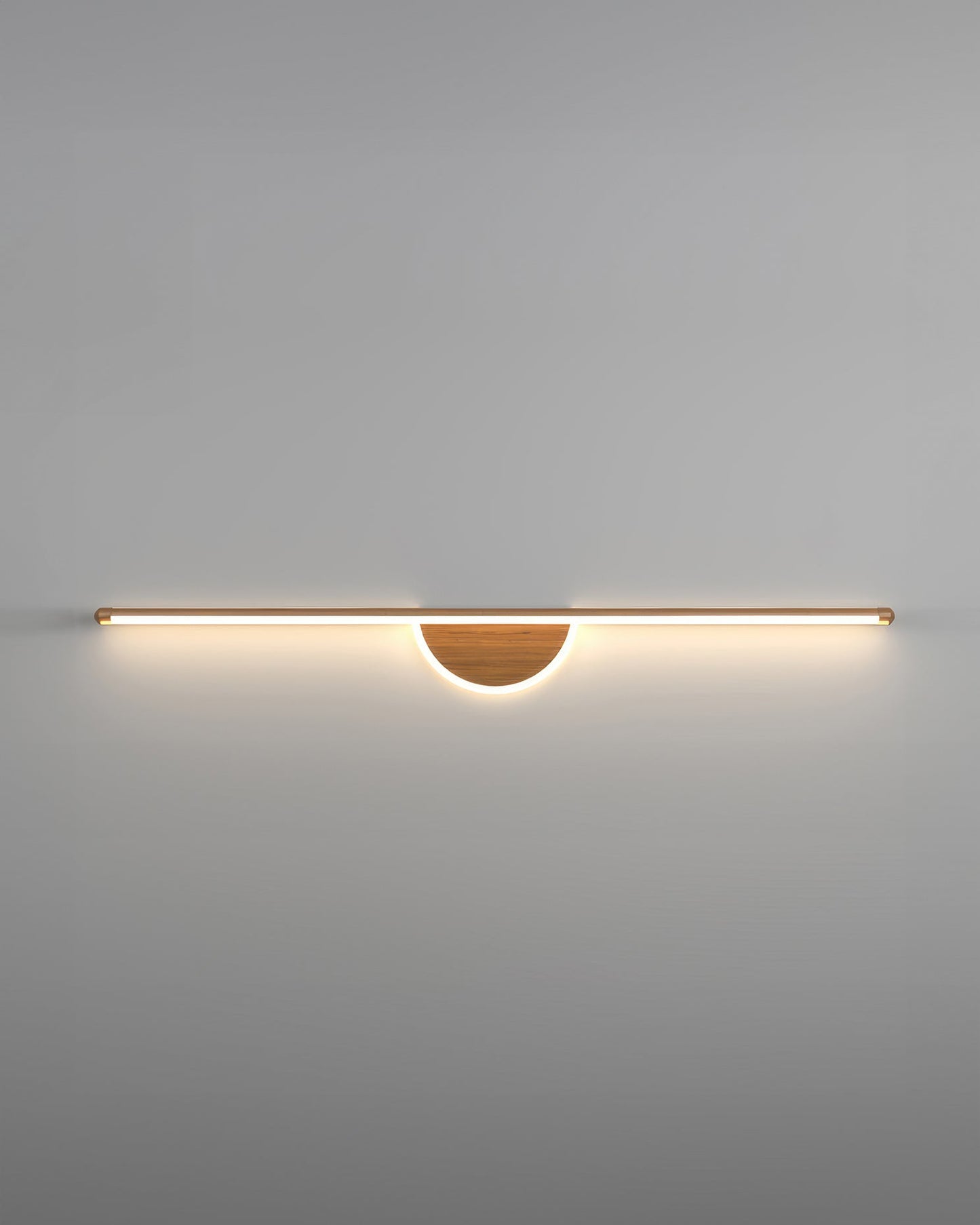 Modern Wooden Arc Wall Lamp with Soft Illumination