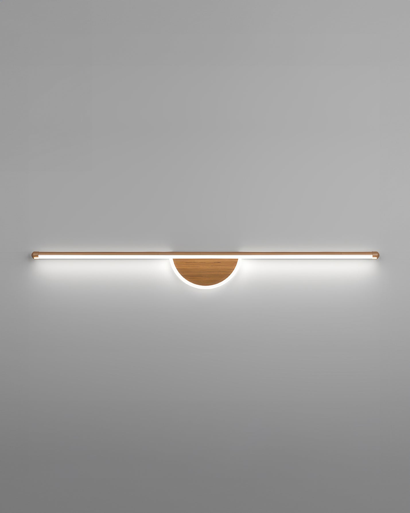 Modern Wooden Arc Wall Lamp with Soft Illumination