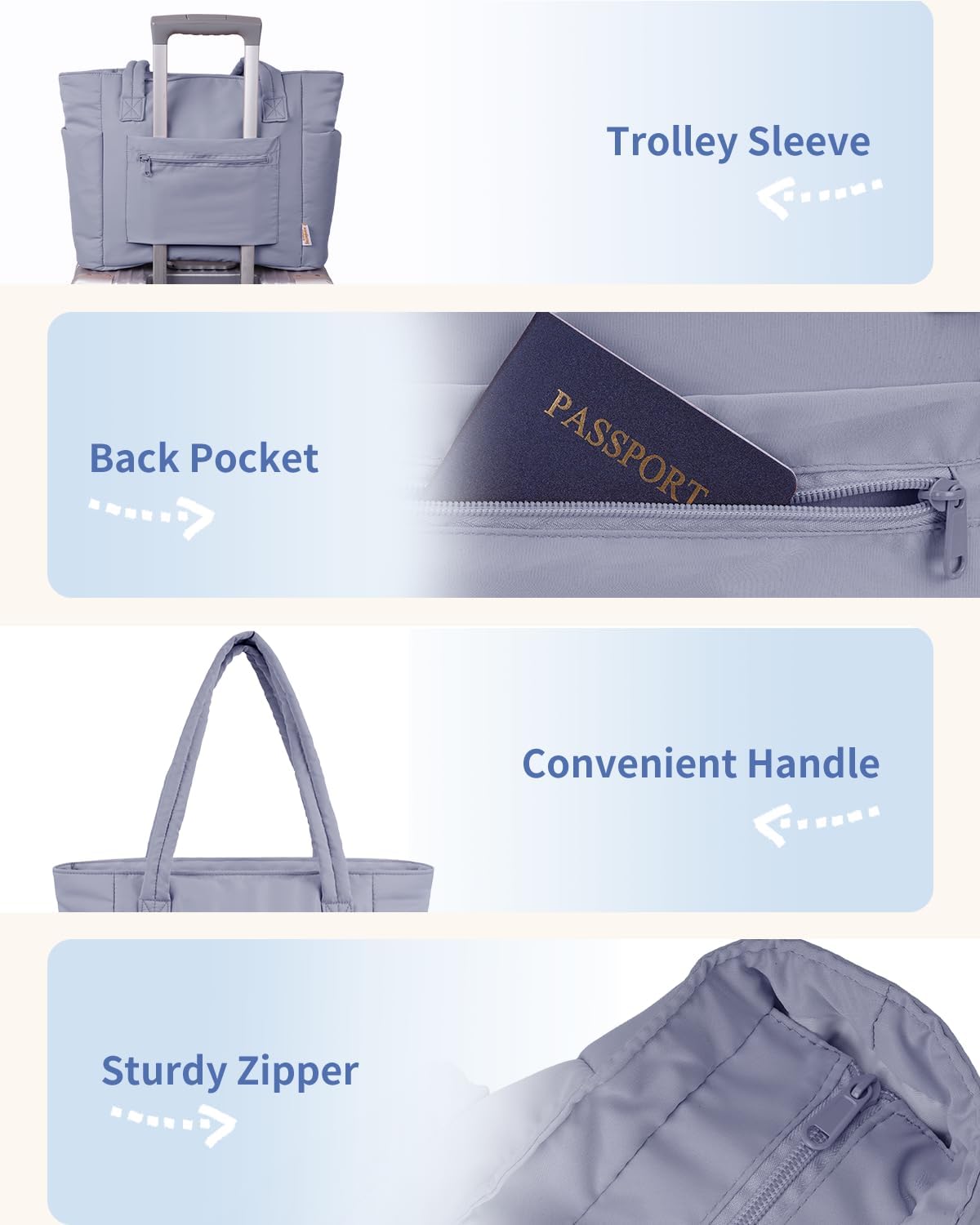 Quilted Puffer Tote with Tumbler Holder and Laptop Sleeve