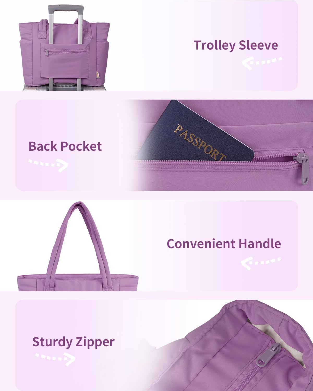 Quilted Puffer Tote with Tumbler Holder and Laptop Sleeve