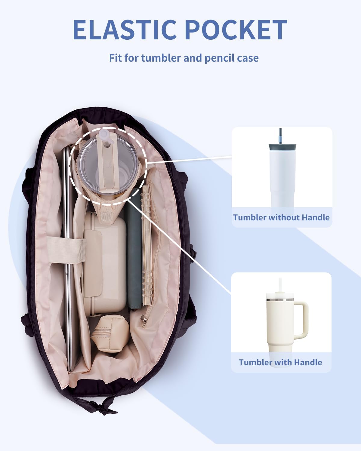 Quilted Puffer Tote with Tumbler Holder and Laptop Sleeve