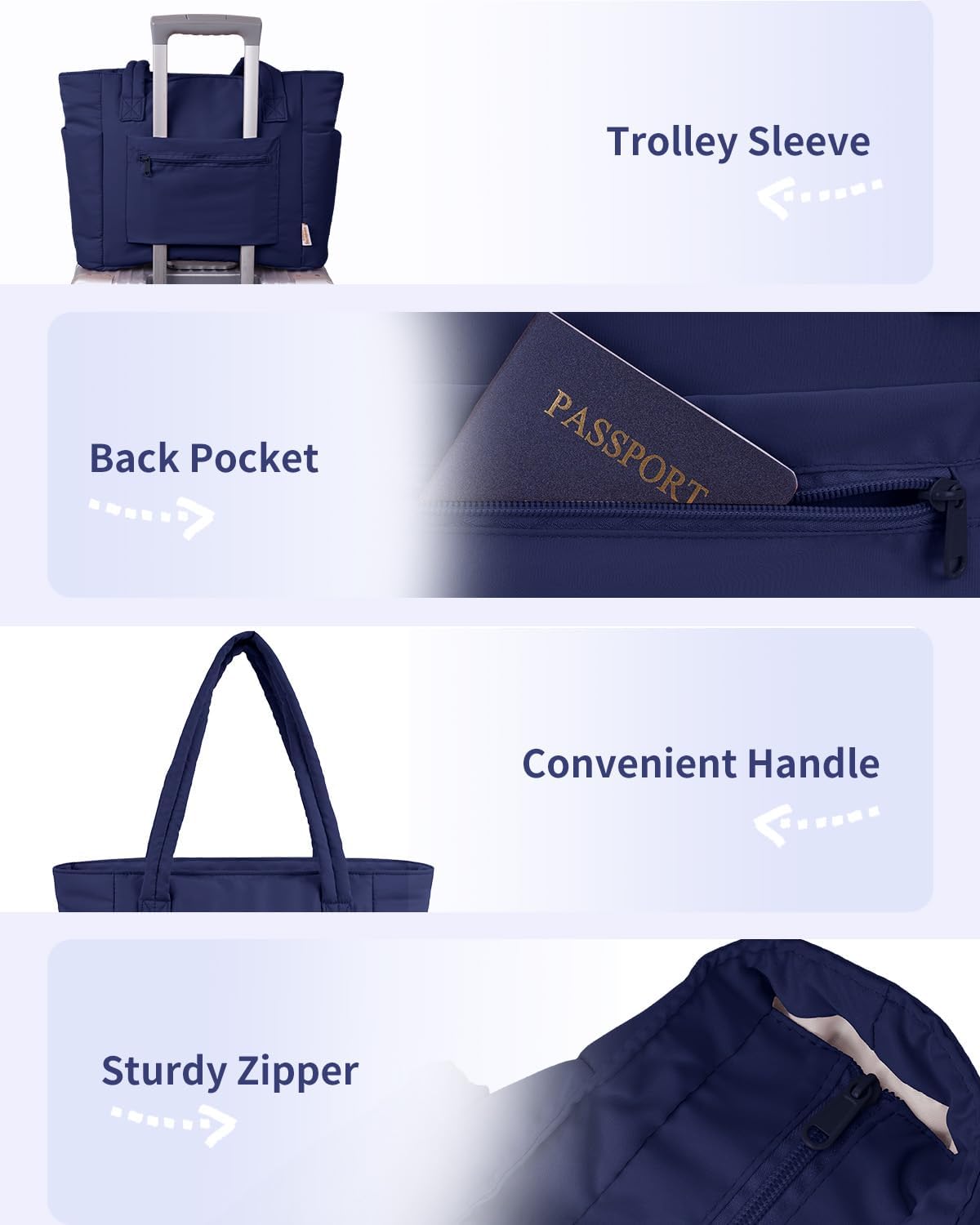 Quilted Puffer Tote with Tumbler Holder and Laptop Sleeve