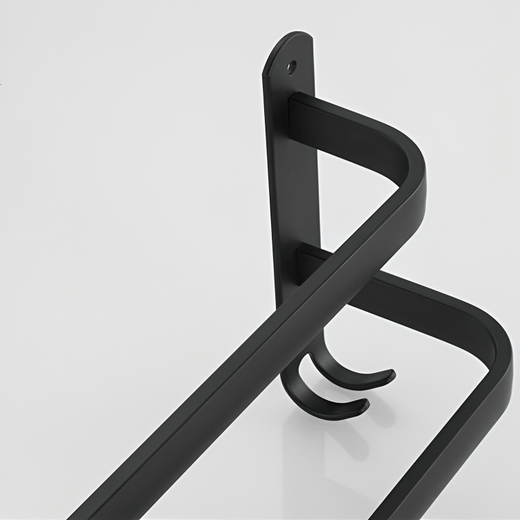 Wall-Mounted Aluminium Towel Rack with Swing Bars