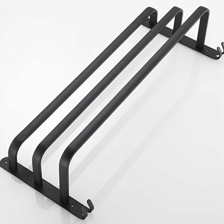 Wall-Mounted Aluminium Towel Rack with Swing Bars
