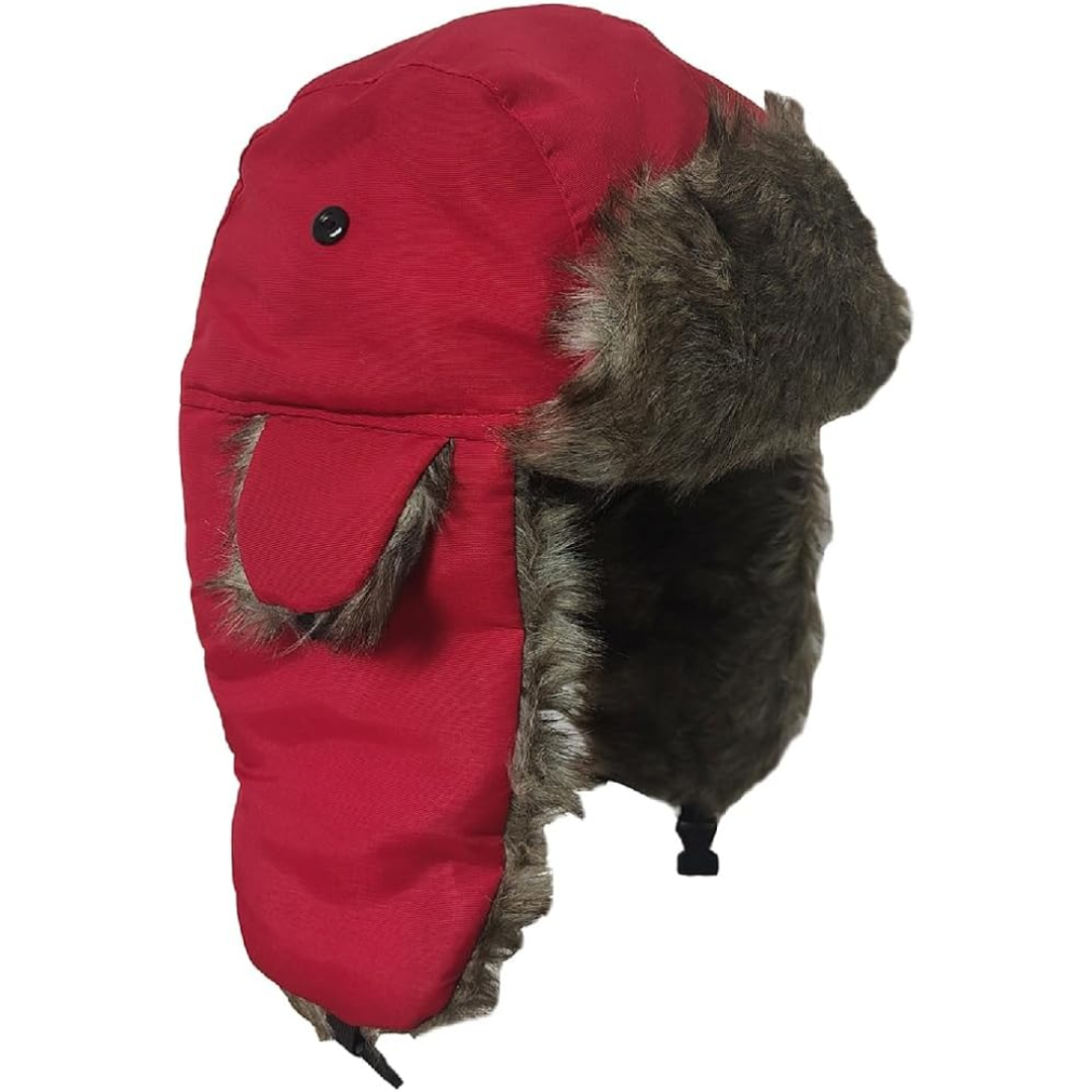 Warm Windproof Trapper Hat with Faux Fur Lining