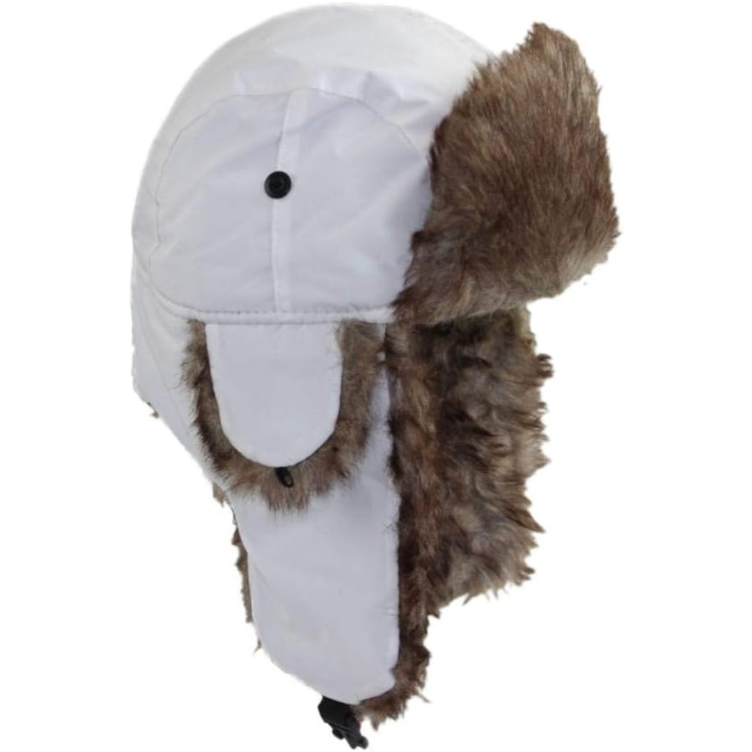 Warm Windproof Trapper Hat with Faux Fur Lining