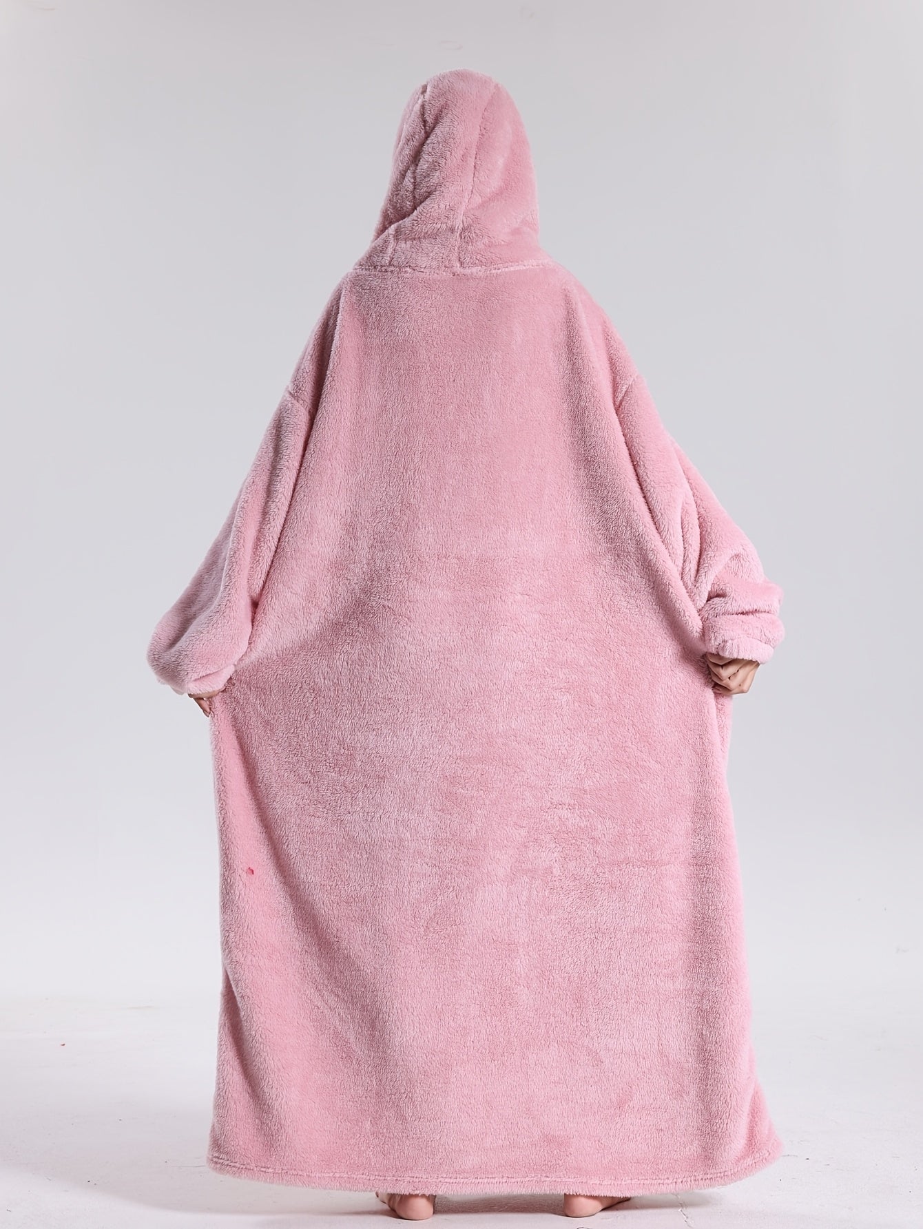 Cozy Wearable Hoodie Blanket with Sleeves and Pocket