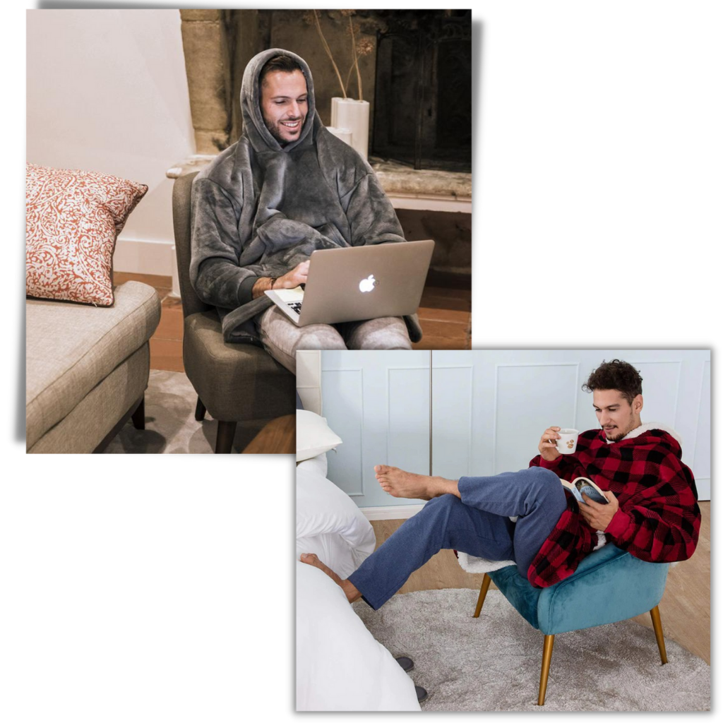 Cozy Oversized Blanket Hoodie with Sherpa Fleece Lining