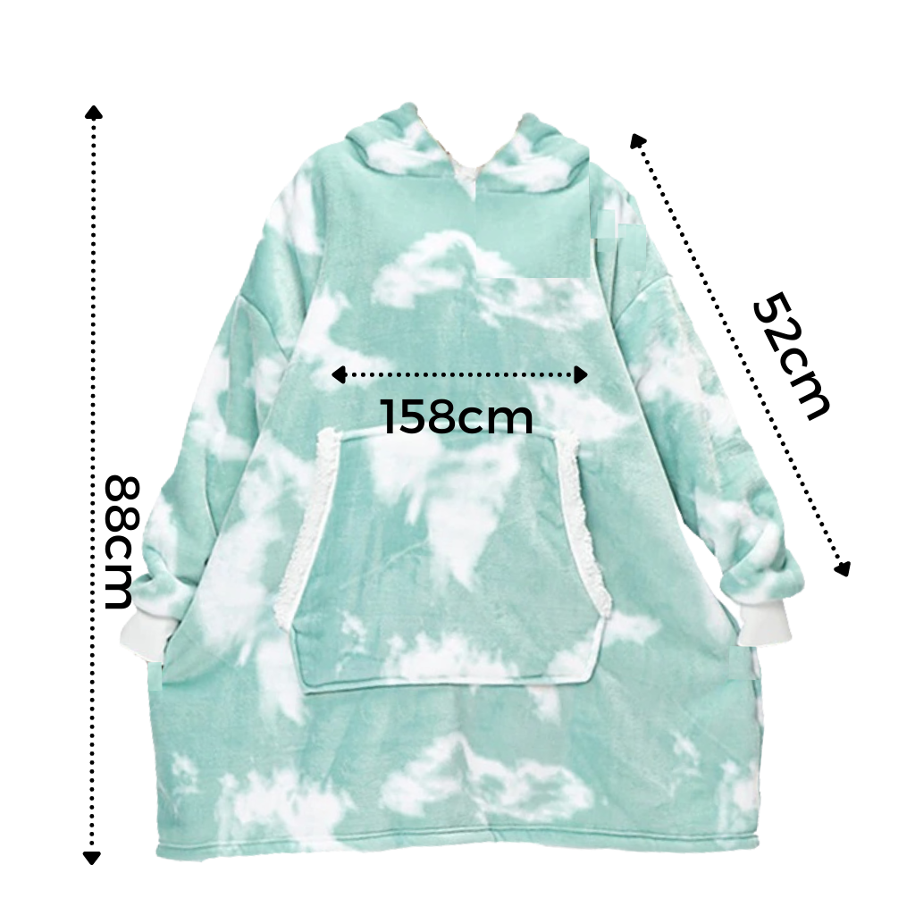 Cozy Oversized Blanket Hoodie with Sherpa Fleece Lining