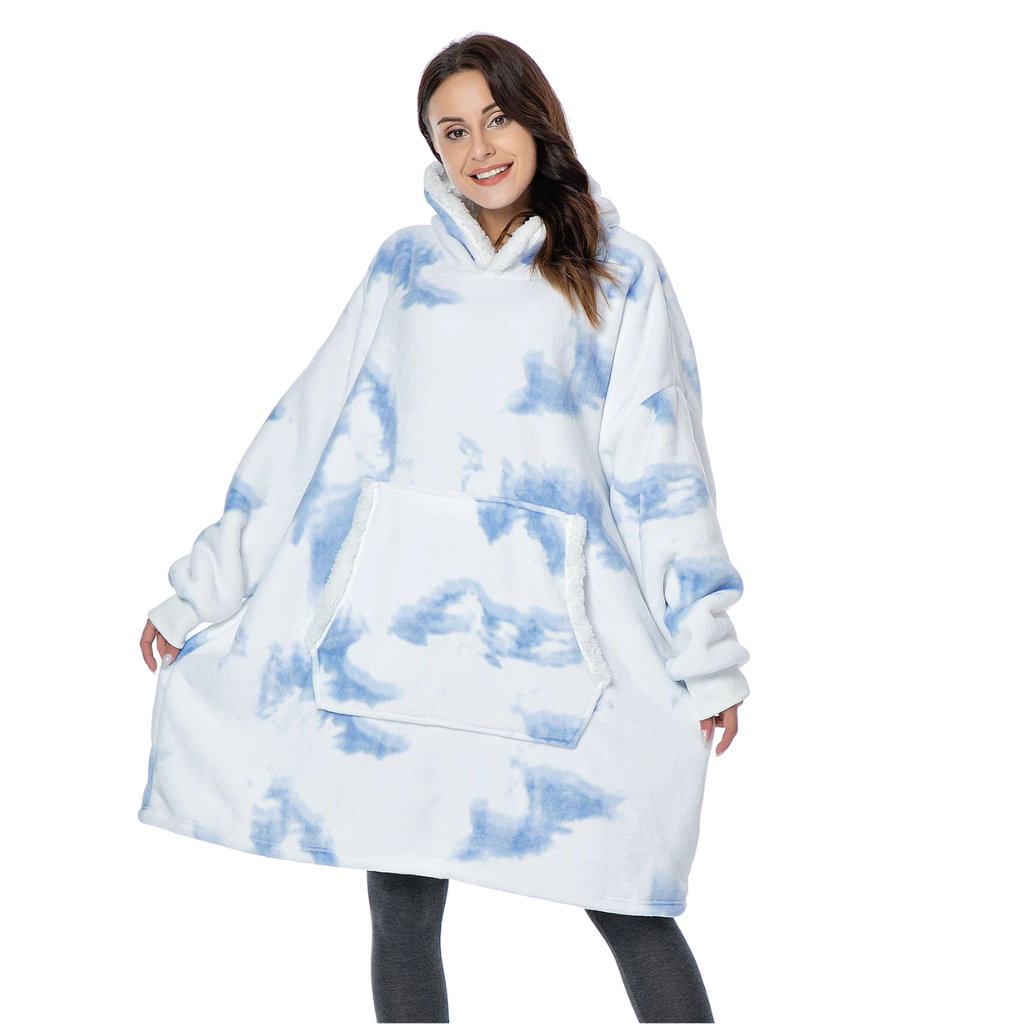 Cozy Oversized Blanket Hoodie with Sherpa Fleece Lining